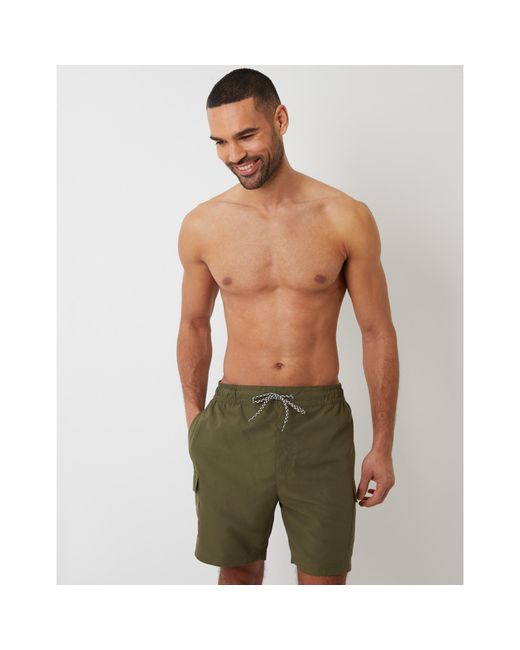 Threadbare Green Swim Shorts for men