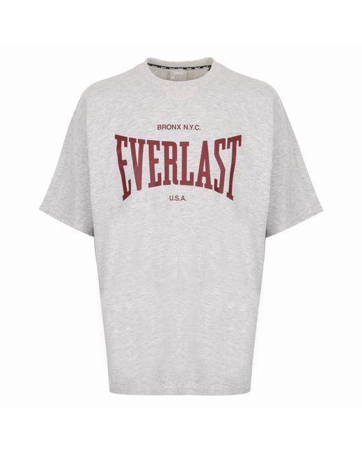 Everlast Gray Cotton Short Sleeve Crew Neck T-Shirt for men