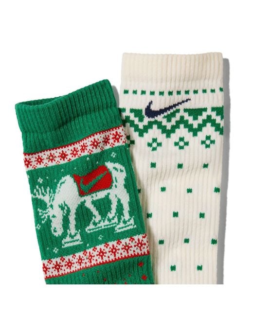 Nike Green Crew Socks for men
