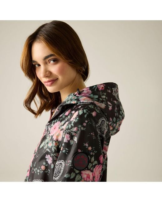 Regatta Black Cath Kidston Waterproof Pack It Jacket