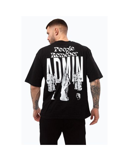 Hype Black Regular Fit T-Shirt for men