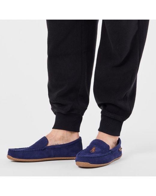 Polo Ralph Lauren Blue Brenan Moccasin Slippers for men
