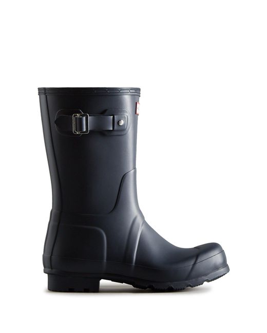 Hunter Blue Original Short Wellington Boots for men