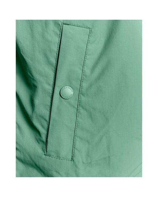 Lyle & Scott Green Zip Through Cotton Wind Resistant Long Sleeve Hooded Rain Anorak for men