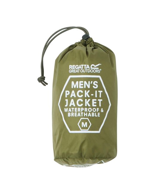 Regatta Green Pack It Iii Waterproof Jacket for men