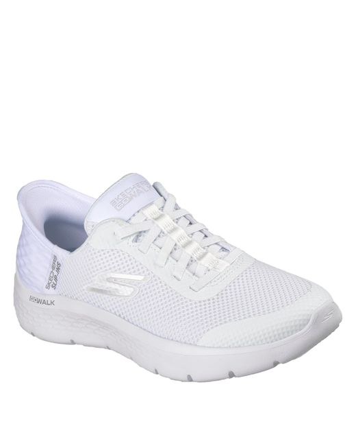 Skechers White Slip-Ins: Go Walk Flex