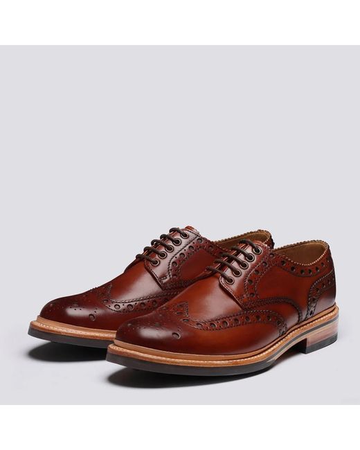 GRENSON Brown Archie Brogue for men