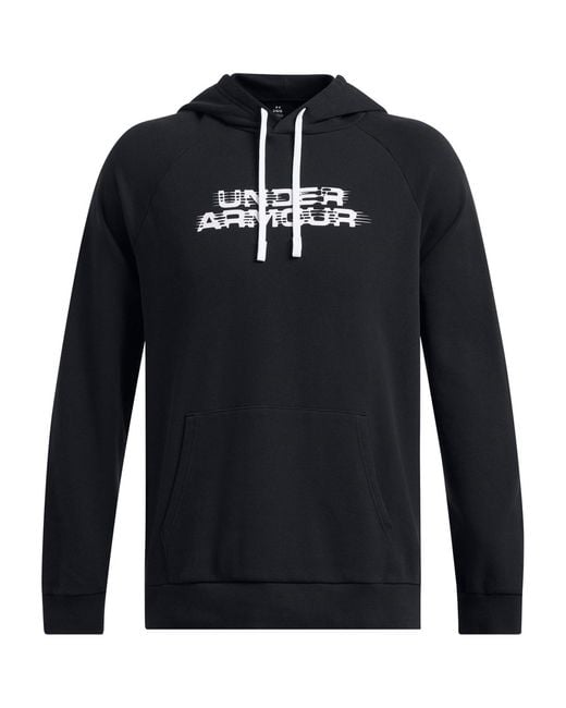 Under Armour Blue Rival Fleece Hoodie for men