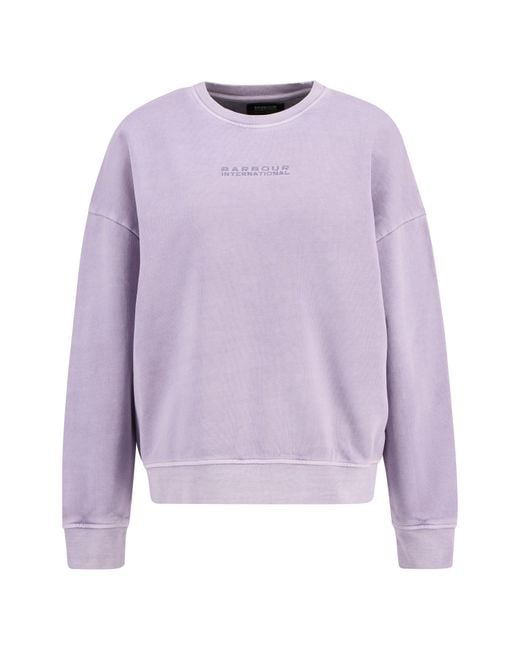 Barbour Purple Crew Sweatshirt