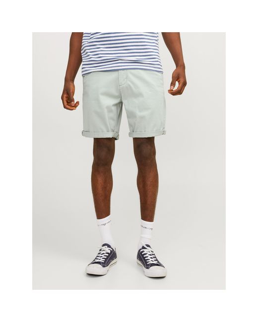 Jack & Jones White And Chino Shorts for men