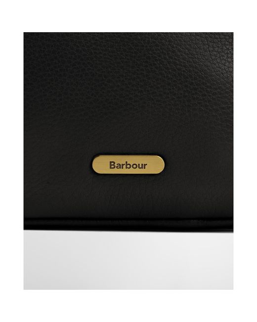 Barbour Black Cedar Leather Bucket Bag