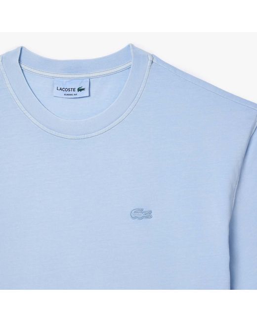 Lacoste Blue Natural Dyed Cotton T-shirt for men