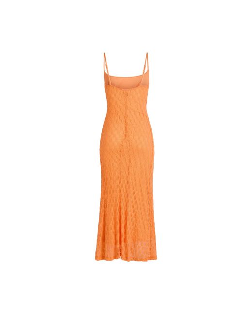 Bardot Orange Adoni Mesh Midi Dress
