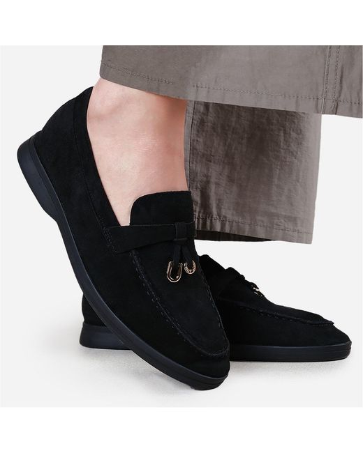 Where's That From Black Wheres Slip On Trim Loafers