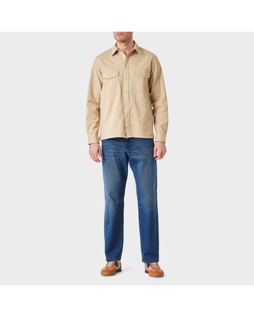 Paul Smith Natural Zebra Long Sleeve Overshirt for men