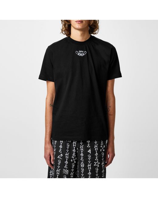 Off-White c/o Virgil Abloh Black Bandanna Skate T-shirt for men