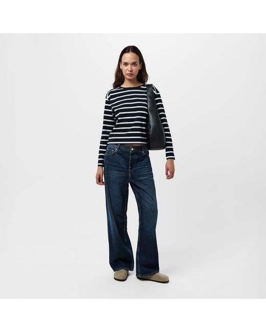 French Connection Blue Rallie Stripe Long-Sleeve T-Shirt