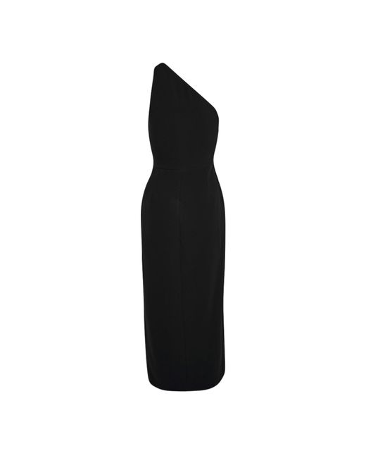 David Koma Black Feather Embroidered Maxi Dress