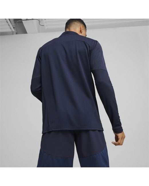 PUMA Blue Teamfinal Training 1/4-Zip Fleece for men