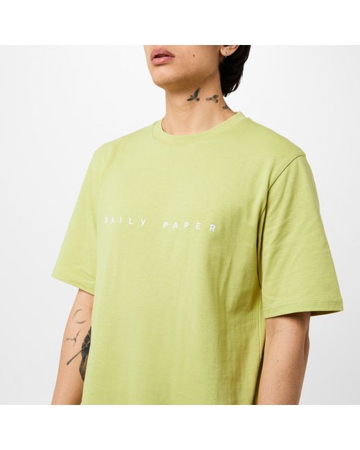 Daily Paper Yellow Alias Logo T Shirt for men