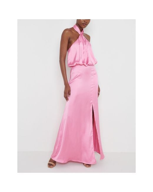 Pretty Lavish Pink Halter Maxi Dress