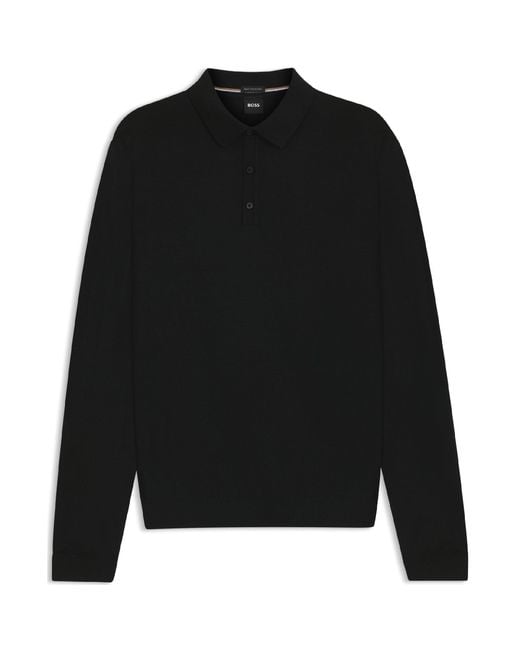 Boss Black Lancione Long-Sleeve Polo for men