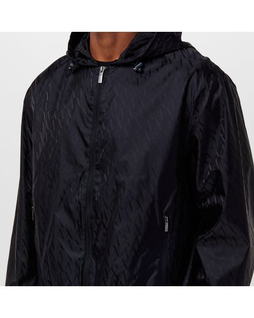 ARMANI EXCHANGE Blue Water-Resistant Rain Anorak for men