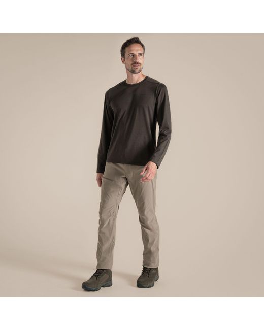 Craghoppers Black Nosi Life Abel Long Sleeve Tshirt for men