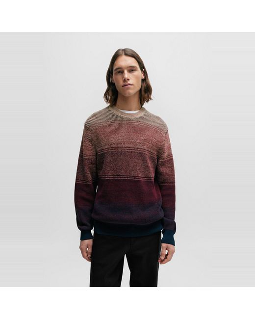 Boss Purple Kaller Knitted Top for men
