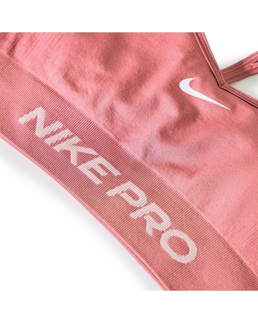 Nike Pink Medium Impact Non Wired Sports Bra