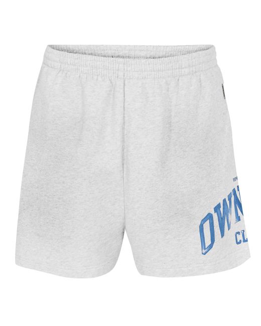 Represent Blue Owners Fleece Jogger Shorts for men