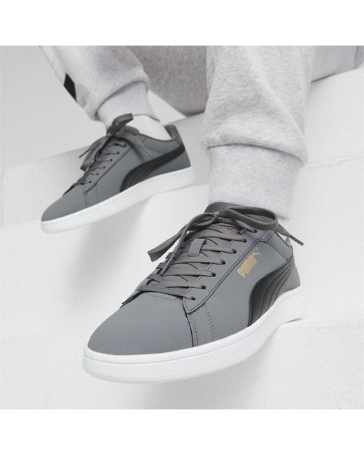 PUMA Gray Smash 3.0 Buck Low-Top Trainers for men