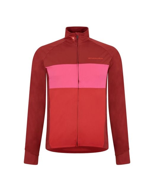 Endura Red Jetstream Long-Sleeve Cycling Jersey for men