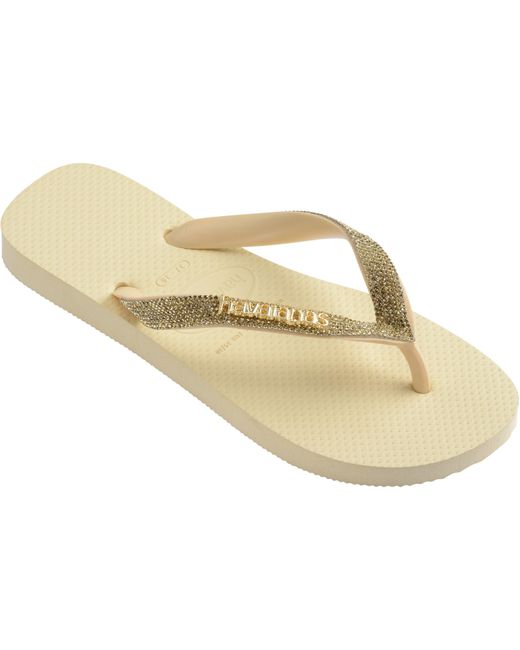 Havaianas Metallic Top Glow Flip Flops