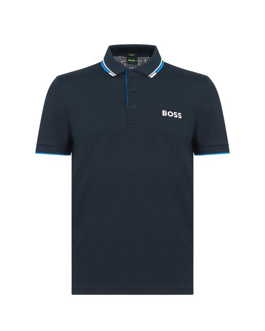 Boss Blue Paddy Pro Premium Cotton Polo Shirt for men