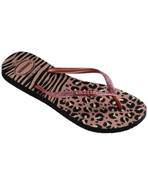 Havaianas Red Slim Animals Mix Flip Flops
