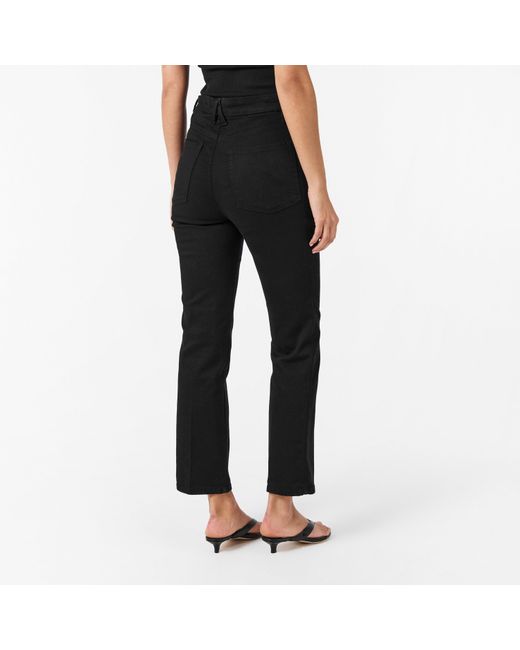 GOOD AMERICAN Black Nvr Fades Straight Leg Jeans