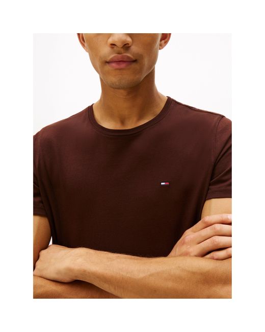Tommy Hilfiger Brown Original Crew Neck Tee for men