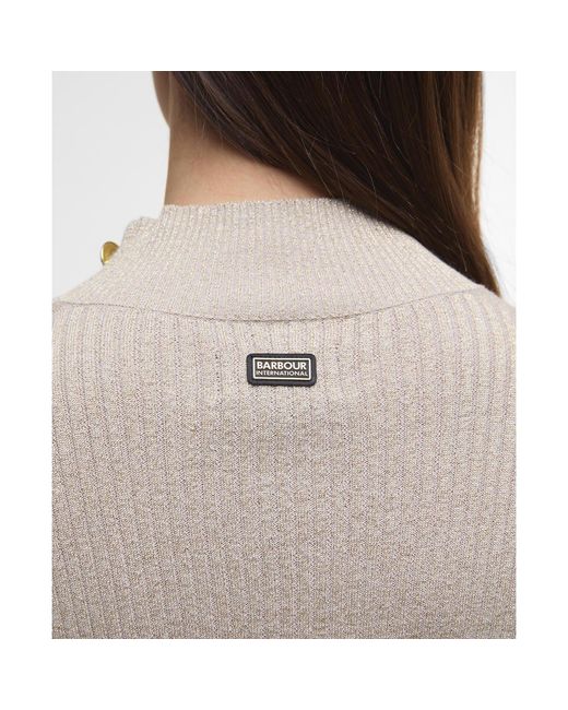 Barbour Gray Stella Ribbed Jumper