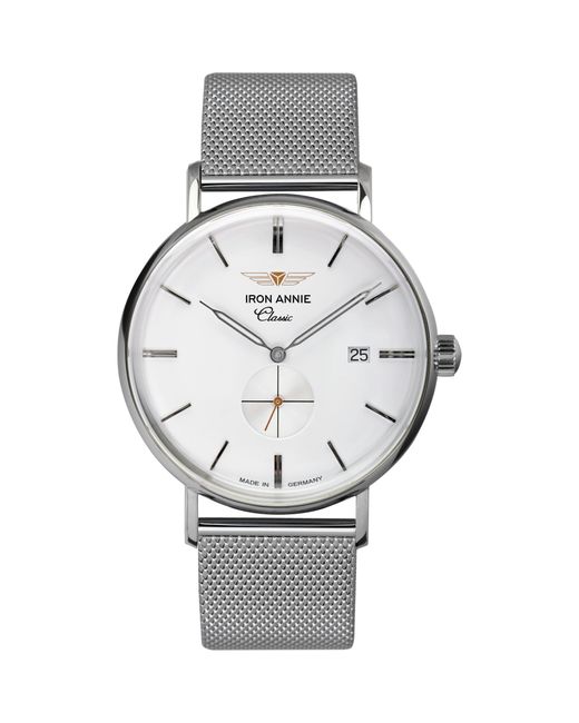 IRON ANNIE Metallic Classic Stainless Steel Classic Analogue Quartz Watch for men