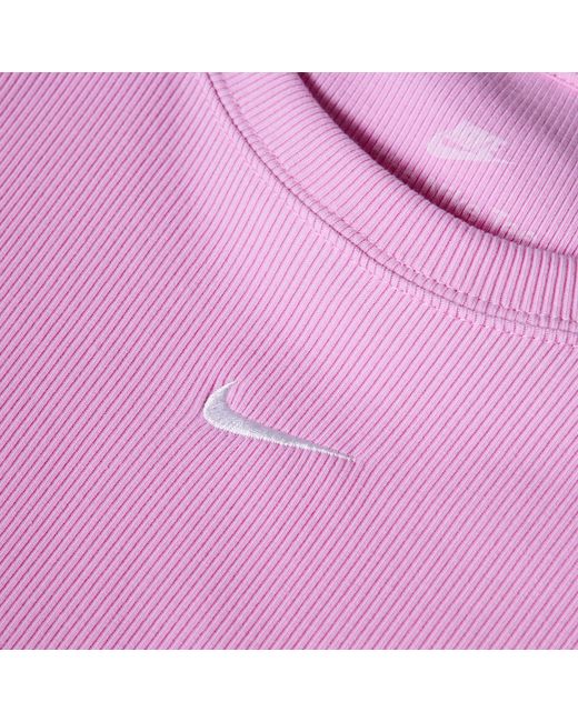 Nike Purple Ribbed T-Shirt