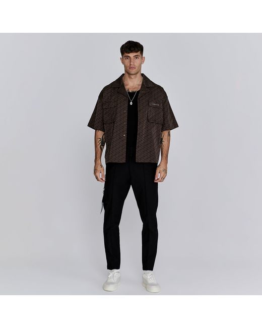 Siksilk Black Utility Overshirt for men