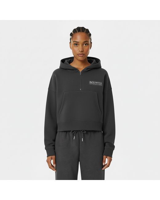 Jack Wills Black Quarter-Zip Fleece