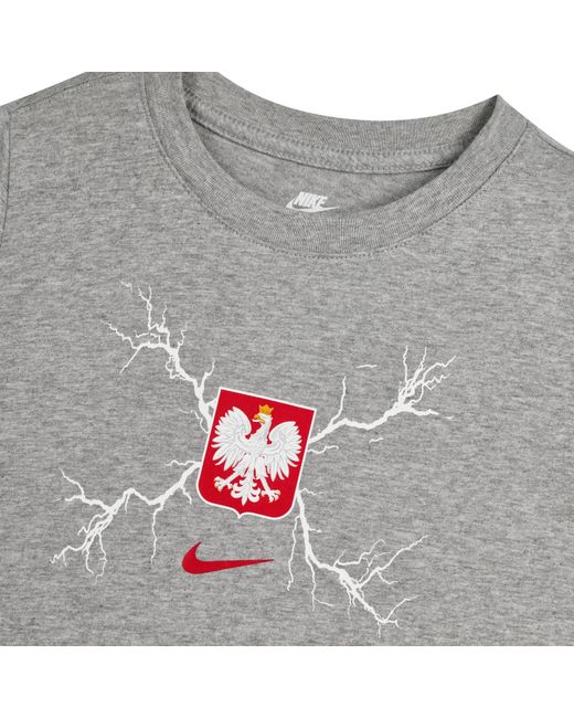 Nike Gray Adults Poland Short Sleeve T-Shirt