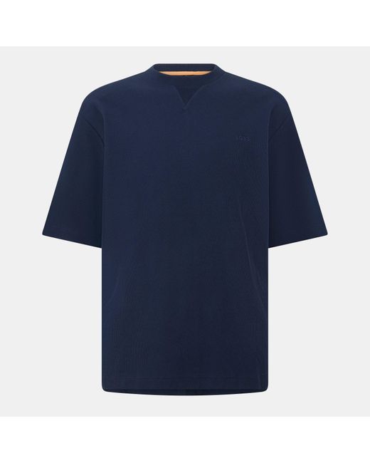 Boss Blue Te Waffle T-Shirt for men