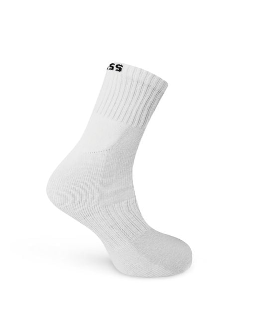 Boss White 3-Pack Quarter Sock for men