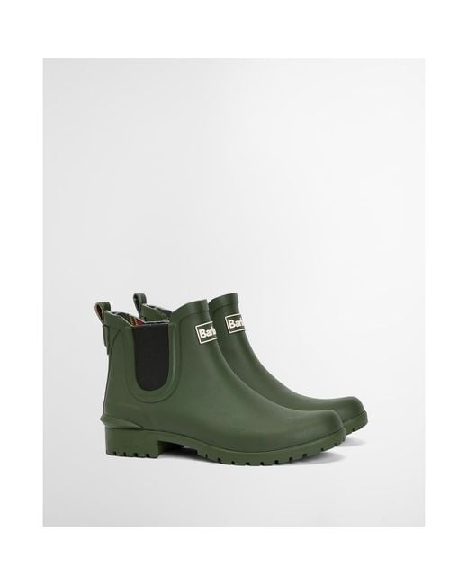 Barbour Green Wilton Chelsea Wellington Boots