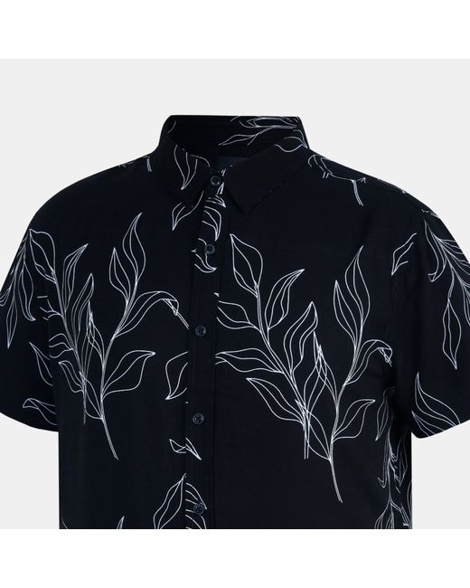 Firetrap Black Short-Sleeve Patterned Shirt for men