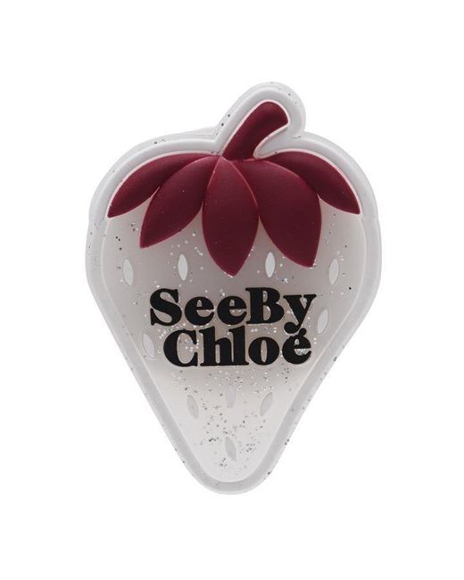 See By Chloé White Strawberry Phone Holder