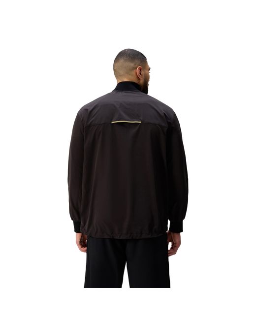 Canterbury Black Tempo+ Breakdown Contact Quarter-Zip Long Sleeve Performance Rugby Jacket for men